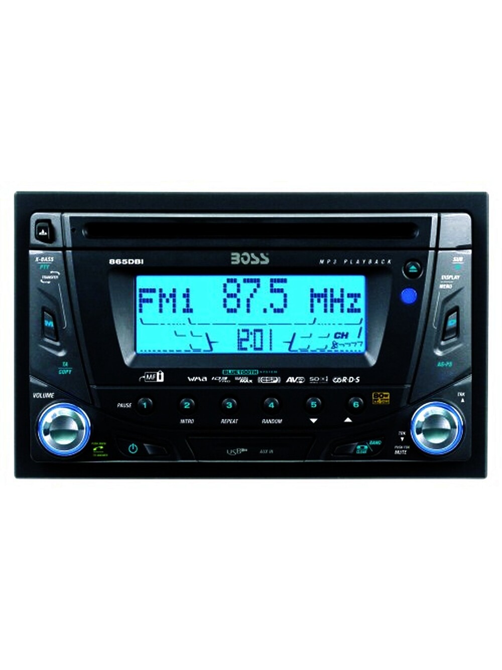 Boss 865DBI Double DIN MP3/CD Receiver with Internal iPod Docking Station